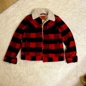 Levis’s Buffalo plaid sherpa jacket